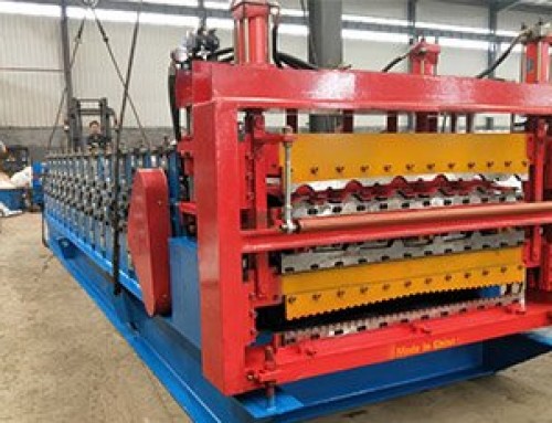 HY three layers roofing tile roll forming machine for Jordan customer